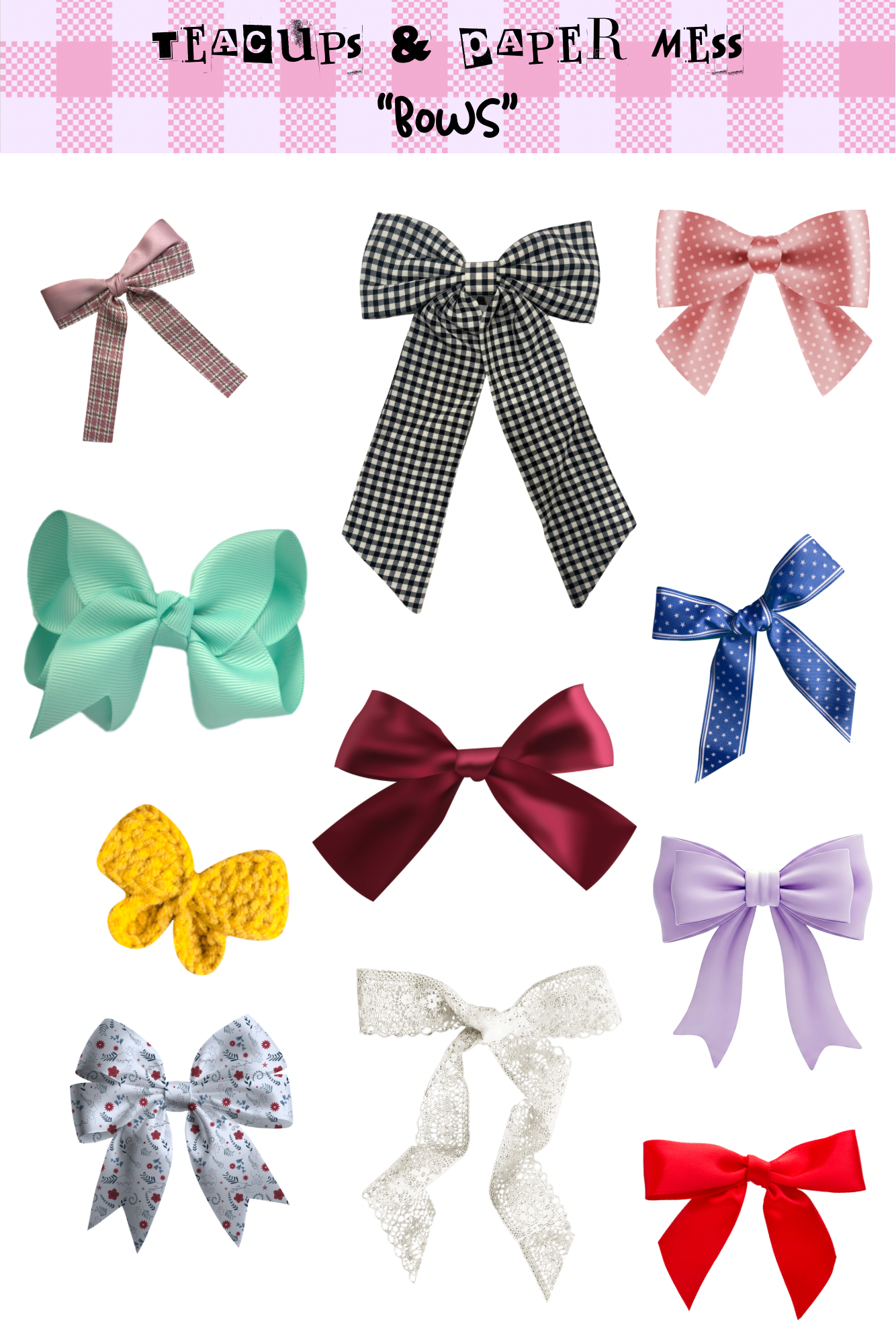 🎀 Bows Sticker Sheet