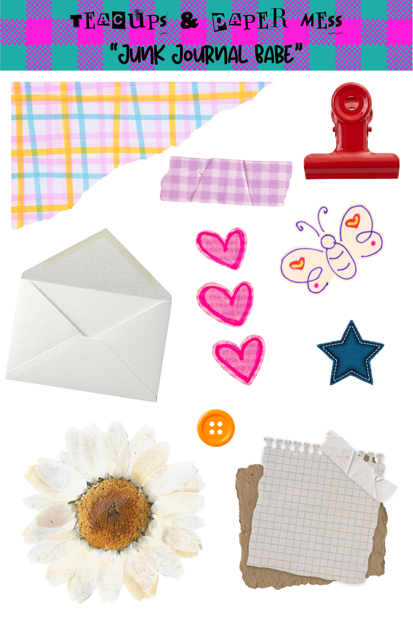 🌈 Junk Journal Babe Sticker Sheet
