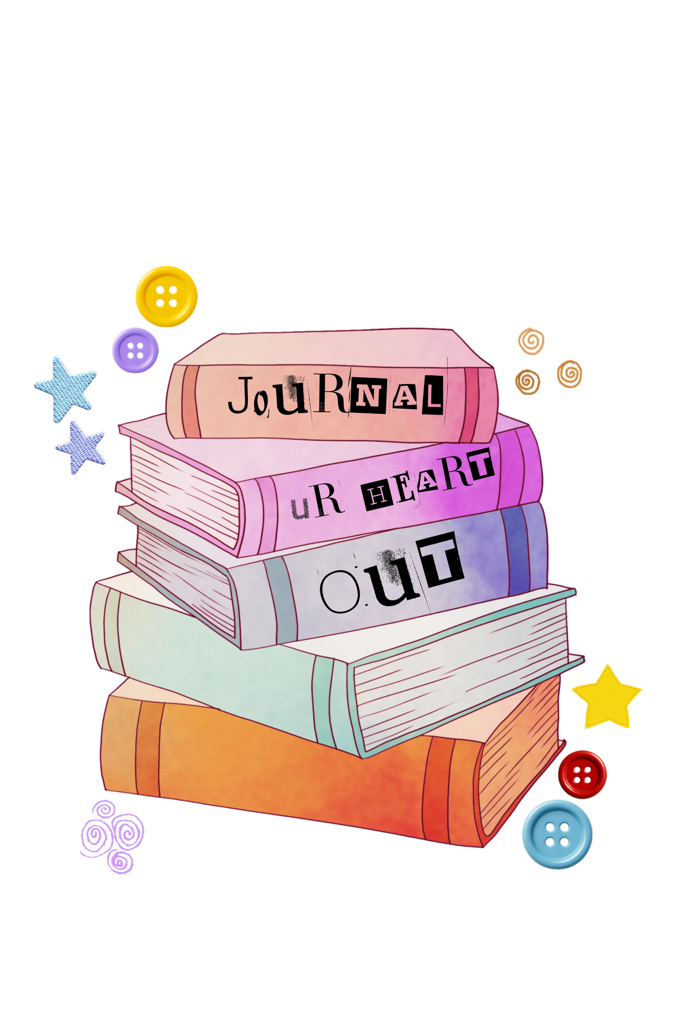 📚 Journal Ur Heart Out Die-Cut Sticker