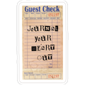 Vintage Guest Check Journal Sticker | “Journal Your Heart Out” Die Cut | Junk Journal Aesthetic | Scrapbooking & Planner Sticker